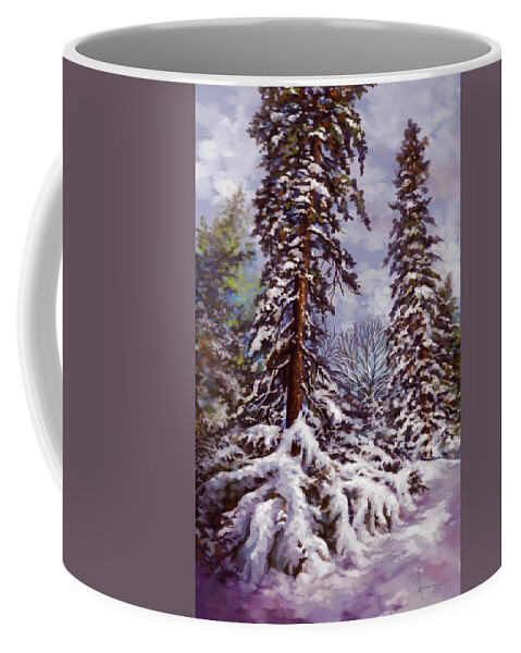 Frozen Coffee Mug featuring the painting Frozen by Hans Neuhart