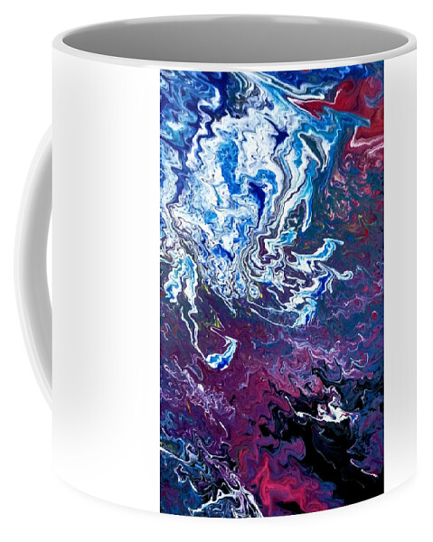 Purple Coffee Mug featuring the painting Frozen Sky by Anna Adams