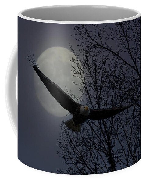 Full Coffee Mug featuring the photograph Full Moon Eagle by Wade Aiken