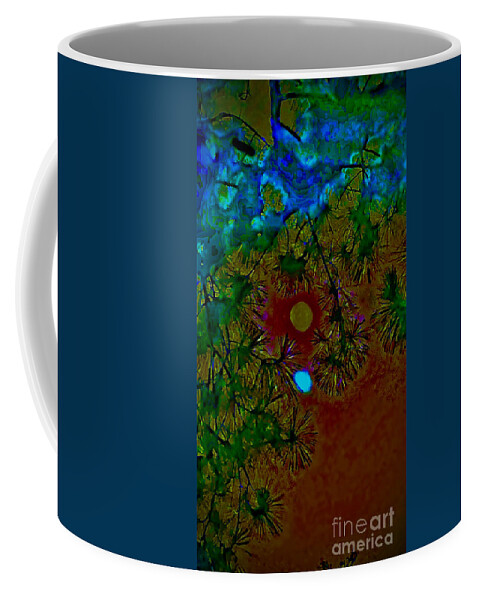 Asian Influence Bold Glitter Coffee Mug featuring the digital art Full Moon by Glenn Hernandez