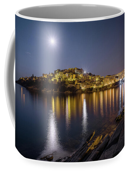 Kavala Coffee Mug featuring the photograph Full Moon Magic III by Elias Pentikis