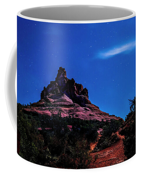  Coffee Mug featuring the photograph Full Moon over Bell Rock by Al Judge