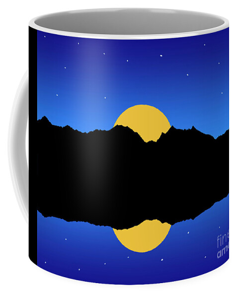 Full Moon Coffee Mug featuring the digital art Full Moon Rising by Kirt Tisdale
