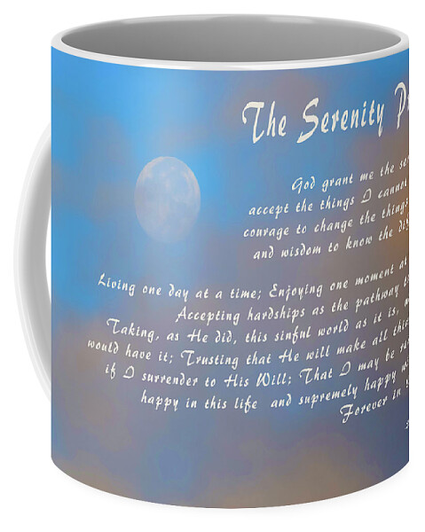 Full Moon Serenity Prayer Coffee Mug featuring the photograph Full Moon Serenity Prayer Digital by Floyd Snyder