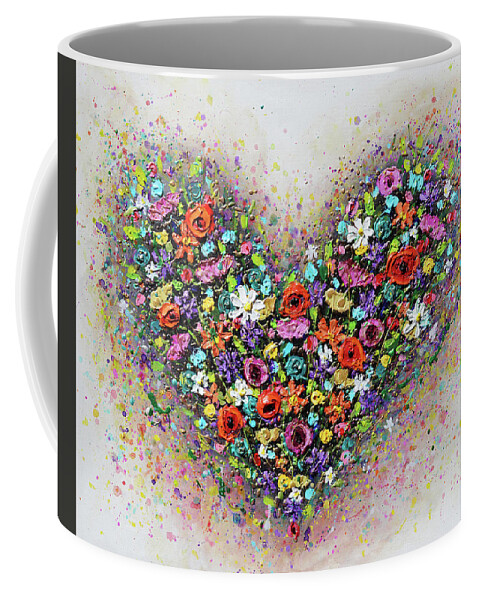 Heart Coffee Mug featuring the painting Full of Love by Amanda Dagg
