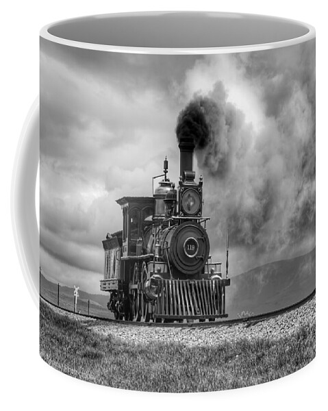Train Coffee Mug featuring the photograph Full Steam Ahead by Pam Rendall