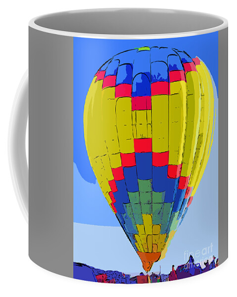 Hotair- Balloons Coffee Mug featuring the digital art Fully Inflated by Kirt Tisdale