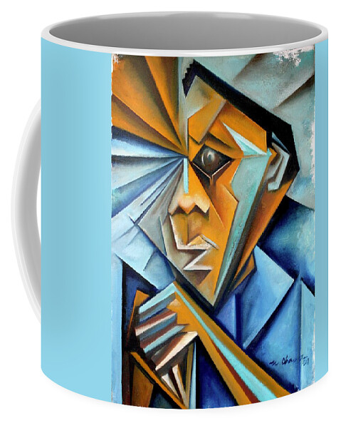 James Baldwin Coffee Mug featuring the painting Functionality in Sight and Mind / A portrait of James Baldwin by Martel Chapman