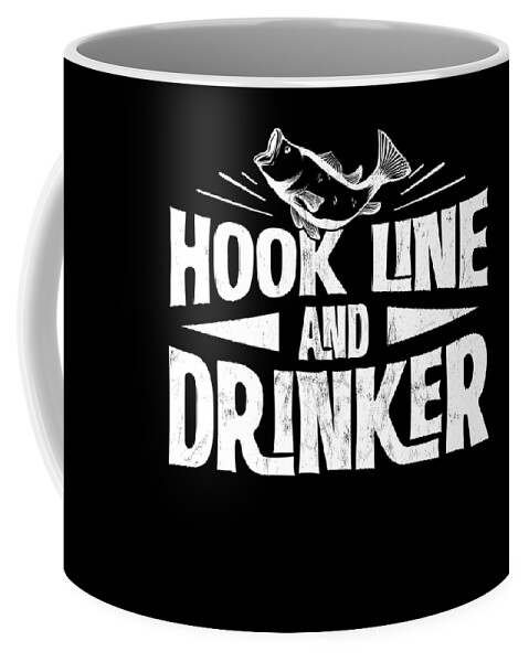 Funny Fishing Men Hook Line Drinker Tee Coffee Mug by Noirty Designs - Fine  Art America