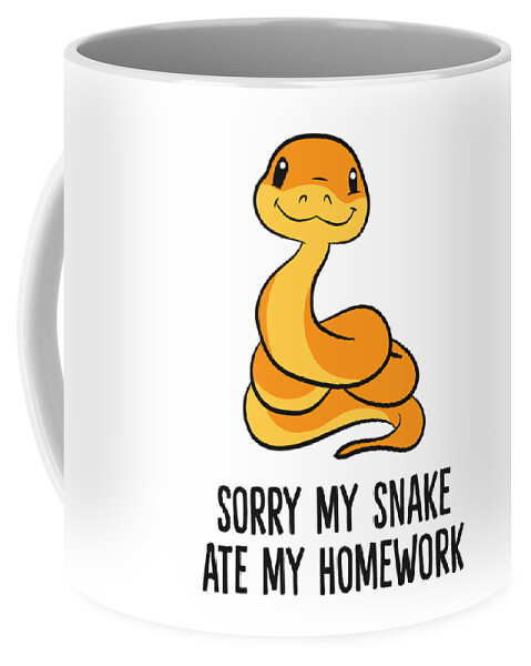 Funny Snake Pet Kids Son Daughter School Snake Ate Homework Coffee