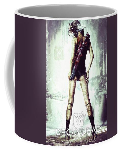 Argus Dorian Coffee Mug featuring the digital art Future Cyber Assassin by Argus Dorian