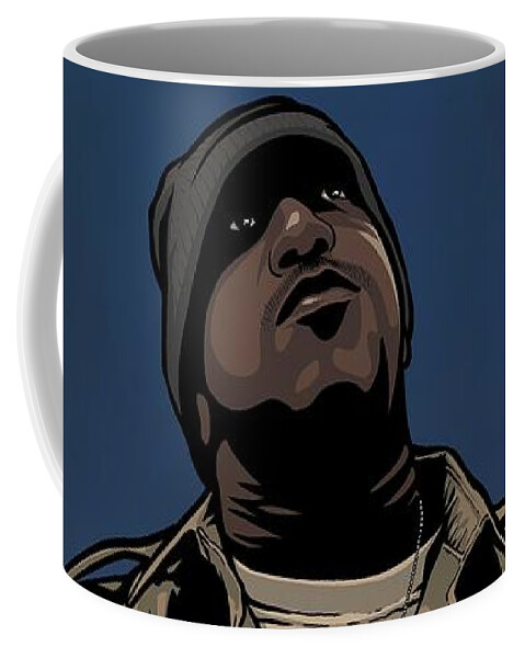 Koolgrap Coffee Mug featuring the drawing G Rap Giancana by Miggs The Artist