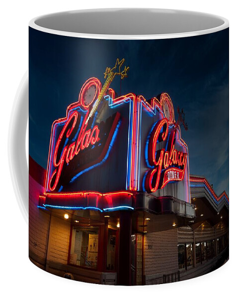Galaxy Diner Coffee Mug featuring the digital art Galaxy Diner Route 66 Arizona by Mark Valentine