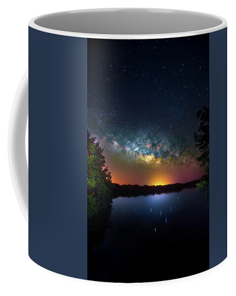 Milky Way Coffee Mug featuring the photograph Galaxy Island by Mark Andrew Thomas