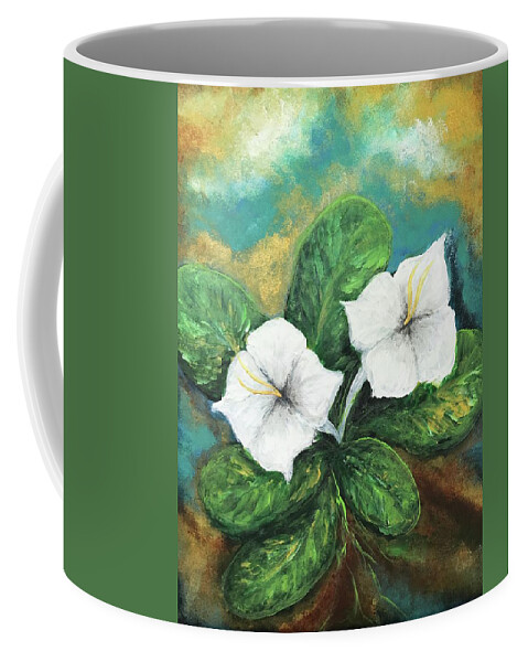 Gaosali Coffee Mug featuring the painting Gaosali Flower Guam by Michelle Pier