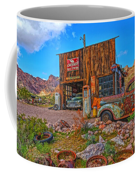  Coffee Mug featuring the photograph Garage Days by Rodney Lee Williams