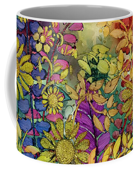Floral Coffee Mug featuring the painting Garden #4 by Rebecca Wilson