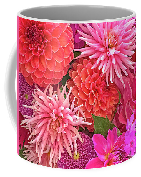 Dahlias Coffee Mug featuring the photograph Garden Beauties by Jill Love