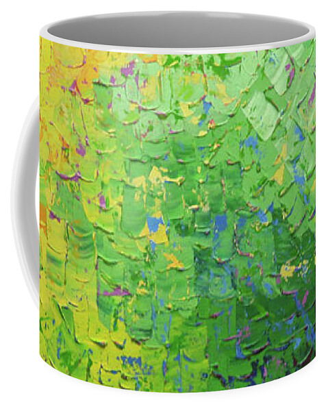  Coffee Mug featuring the painting Garden Party by Linda Bailey