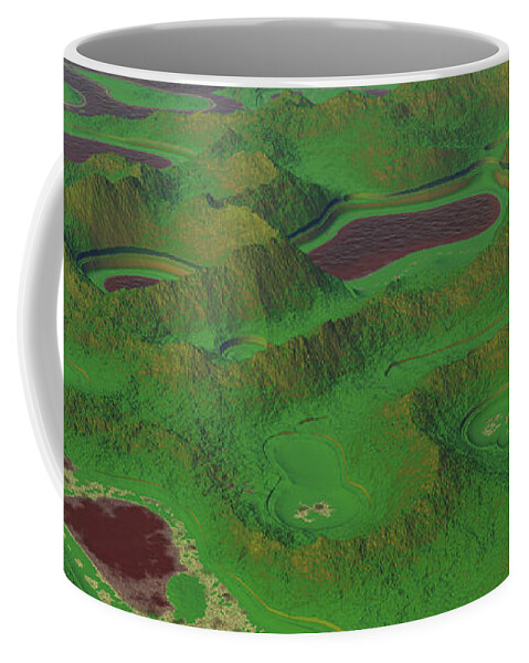 Exoplanet Coffee Mug featuring the digital art Garden Planet 4 by Bernie Sirelson