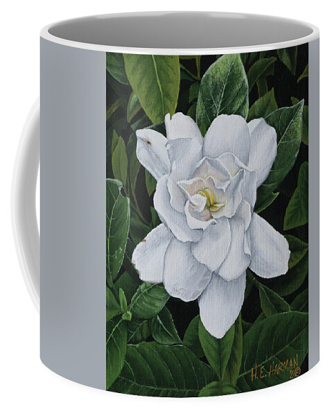 Gardenia Coffee Mug featuring the painting Gardenia by Heather E Harman