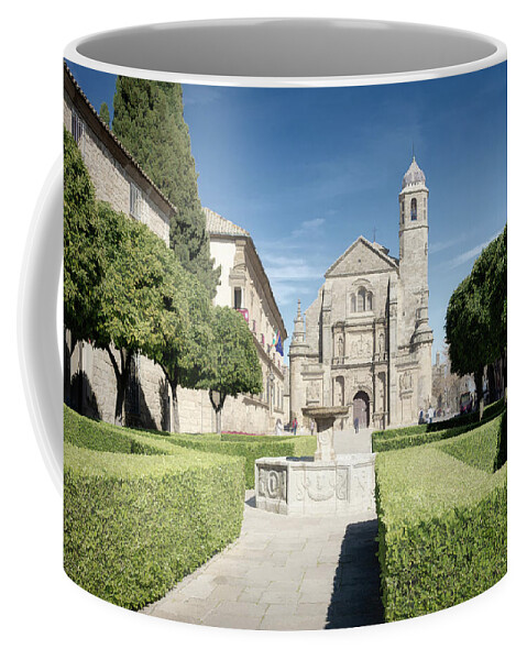 Chapel Coffee Mug featuring the photograph Gardens of the Vazquez de Molina square of Ubeda by Jordi Carrio Jamila