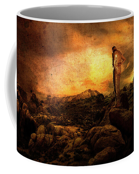 Nude Coffee Mug featuring the photograph Gary Looking Upon His Works by Mark Gomez