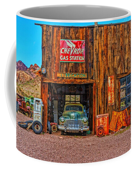  Coffee Mug featuring the photograph Gas Station Blues by Rodney Lee Williams