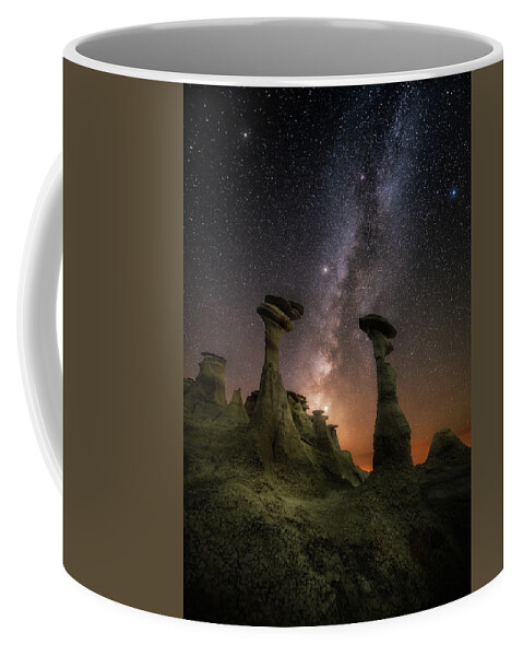 Badland Coffee Mug featuring the photograph Gate to the other universe by Henry w Liu