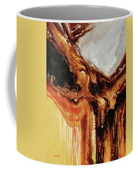 Nature Coffee Mug featuring the painting Gate to the unknown by Sv Bell