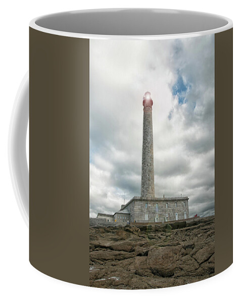 Lighthouse Coffee Mug featuring the photograph Gatteville Lighthouse 1 by Lisa Chorny