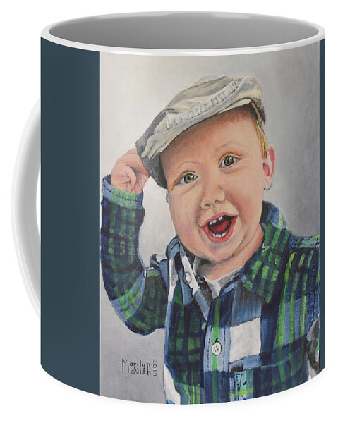 Portrait Coffee Mug featuring the painting G'day Mate by Marilyn McNish