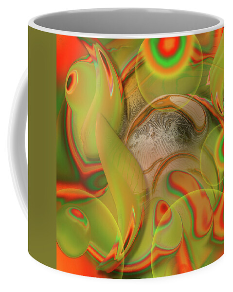 Mighty Sight Studio Art Painted Virtually Coffee Mug featuring the digital art Gear Guy by Steve Sperry