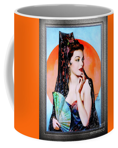 Gene Tierney Coffee Mug featuring the painting Gene Tierney as Lola Montez by Henry Clive Vintage Xzendor7 Old Masters Art Reproductions by Rolando Burbon