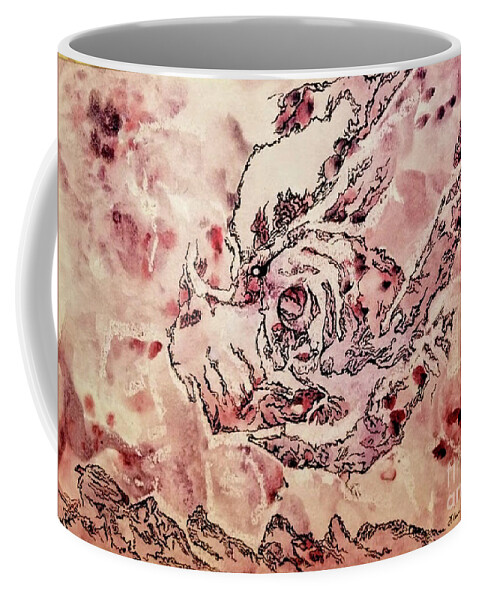 Abstract Coffee Mug featuring the painting Genesis by Eileen Kelly