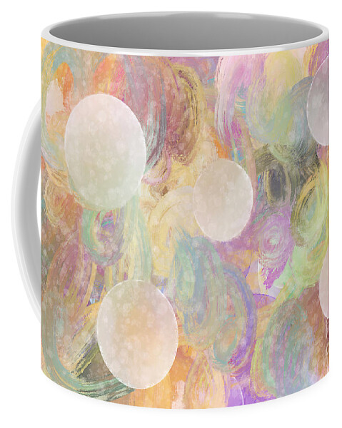 Abstract Coffee Mug featuring the digital art Gentle Energy Abstract by Laurie's Intuitive