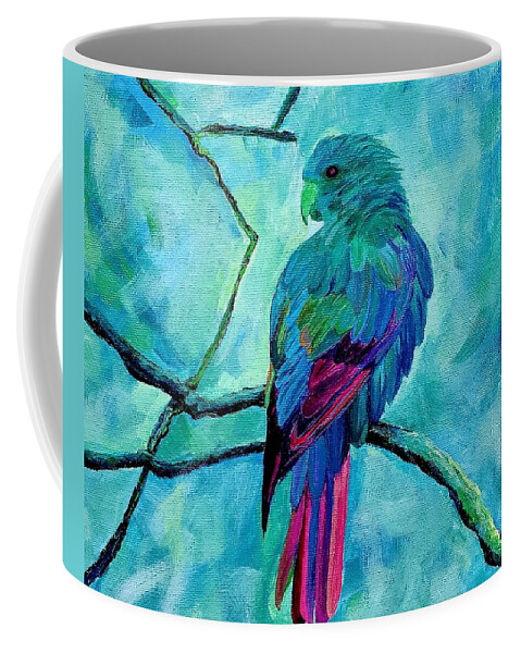 Blue Coffee Mug featuring the painting Gentle Wings by Gail Friedman