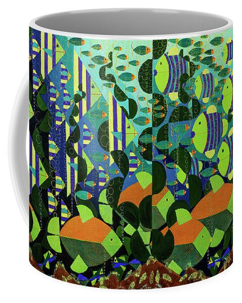 Art Coffee Mug featuring the painting GeoQuatics by Dee Browning