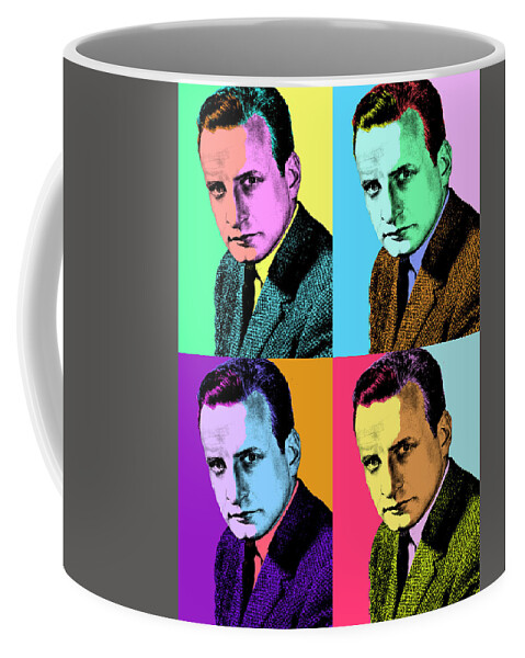George Coffee Mug featuring the mixed media George C. Scott pop art by Movie World Posters
