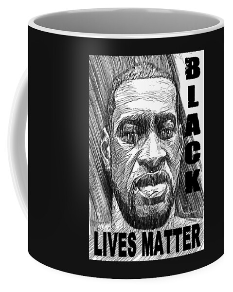 George Floyd Coffee Mug featuring the digital art George Floyd - Black Lives Matter by Rafael Salazar
