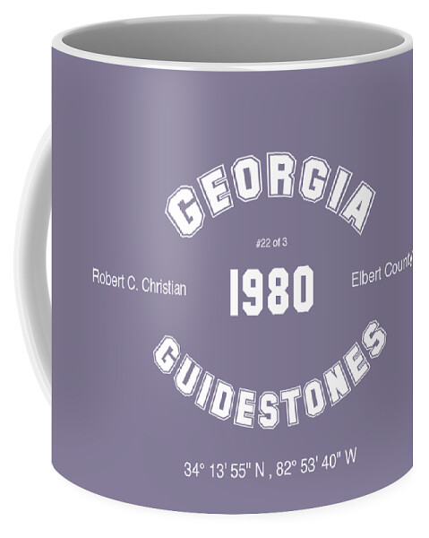 Wunderle Art Coffee Mug featuring the digital art Georgia Guidestones Historiconal Record by Wunderle