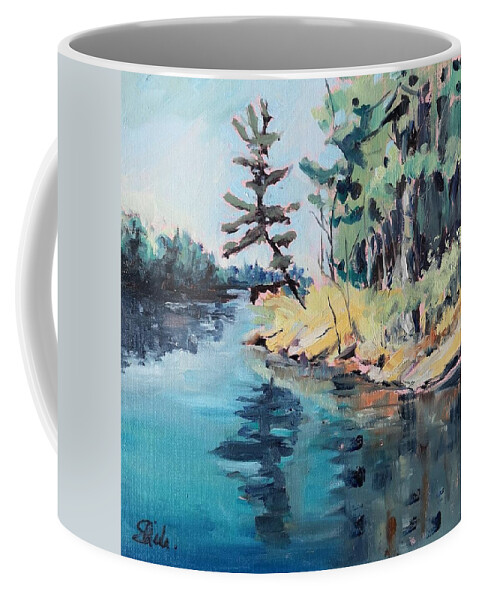 Landscape Coffee Mug featuring the painting Georgian Bay by Sheila Romard