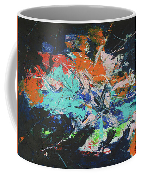 Abstract Coffee Mug featuring the painting Get Rhythm by Dick Richards