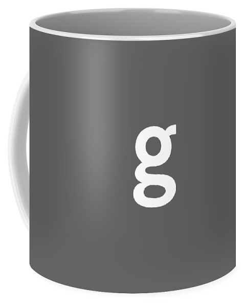 Getty Images Logo Coffee Mug featuring the digital art Getty Images White G by Getty Images