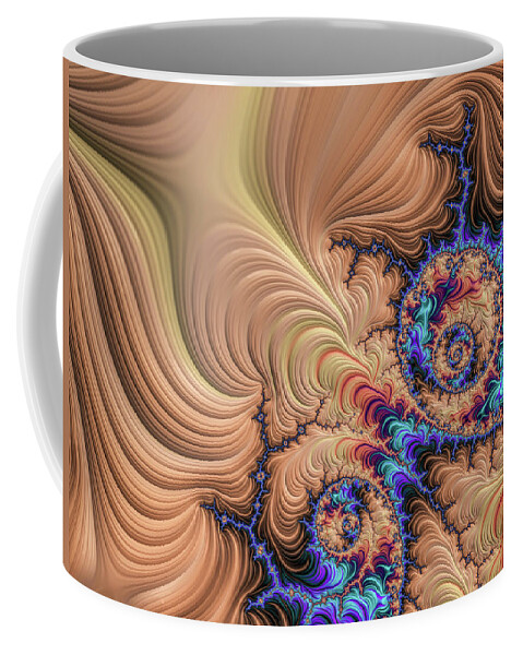 Abstract Coffee Mug featuring the digital art Geysers in the Desert by Manpreet Sokhi