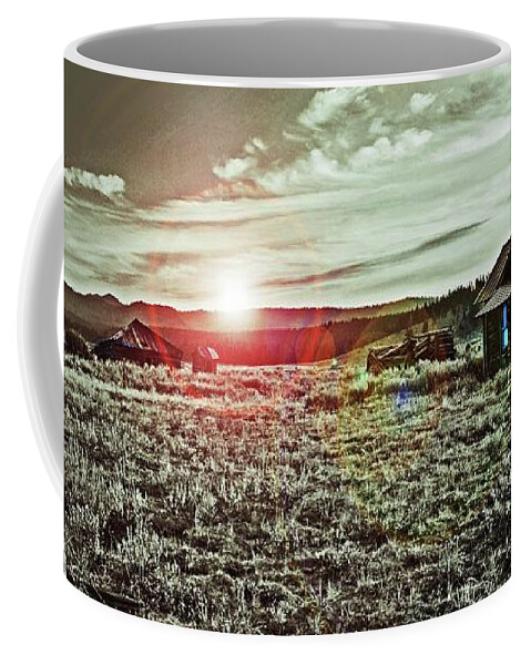 Ghost Town Coffee Mug featuring the digital art Ghost Town by Fred Loring