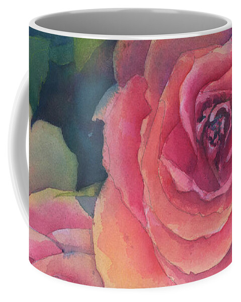 Flower Coffee Mug featuring the painting Giant Showy Rose by Lois Blasberg