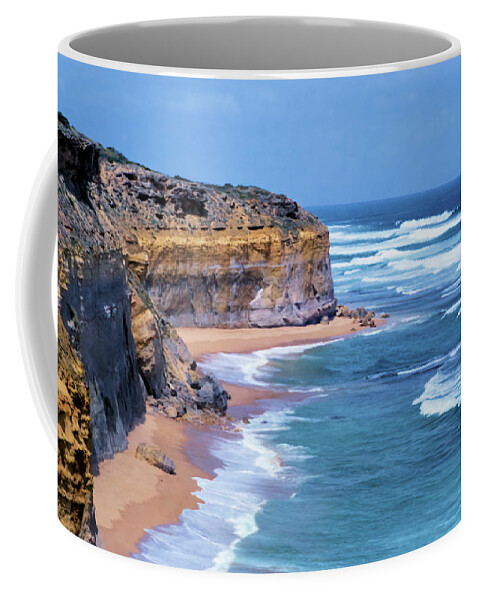 Landscape Coffee Mug featuring the photograph Gibson's Beach in Australia by Dennis Lundell