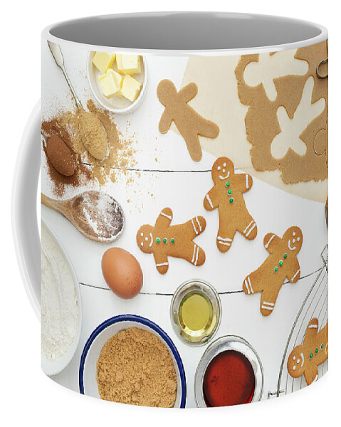 Gingerbread Men Coffee Mug featuring the photograph Gingerbread Baking by Tim Gainey