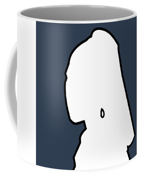 Girl With Pearl Earring Coffee Mug featuring the digital art Girl with a pearl earring, after Vermeer.      by Fatline Graphic Art